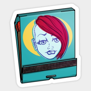 Scene Girl (blue) Sticker